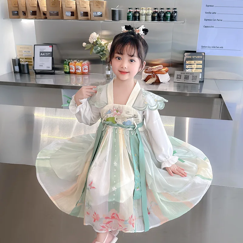 Kitajski Slog Princesa Hanfu Kostum Tang Bo Ustrezala Pomlad Jesen Dekle Pravljice Uspešnosti Starih Vezenin Obleko