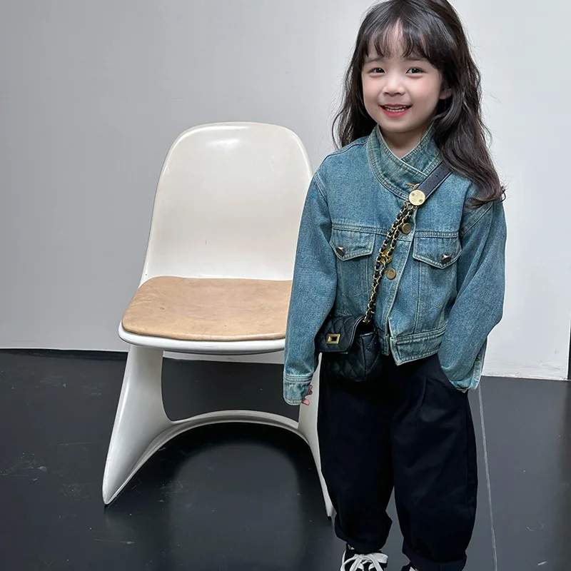Korejski Slog Dekleta Traper Suknjič Priložnostne Letnik Kratke Jeans Vrhnja Plast za Dekleta