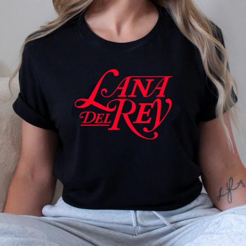 Lana Del Rey Navijači Darilo za Ženske T Shirt Harajuku Bombaža, Kratek Rokav Graphic Tee Hip Hop Gothic Oblačil Vzročno Ohlapne majice Femme