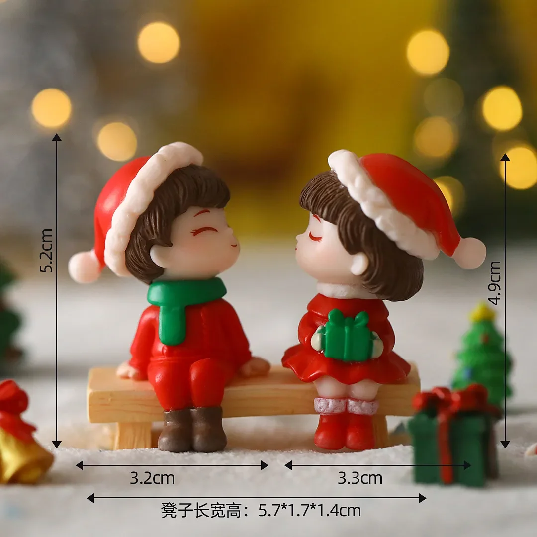 Ljubitelji Vesel Božič Nekaj Miniaturne Figurice Santa Claus Snežaka Mikro Krajine Okraski za Domače Namizne Dekoracije