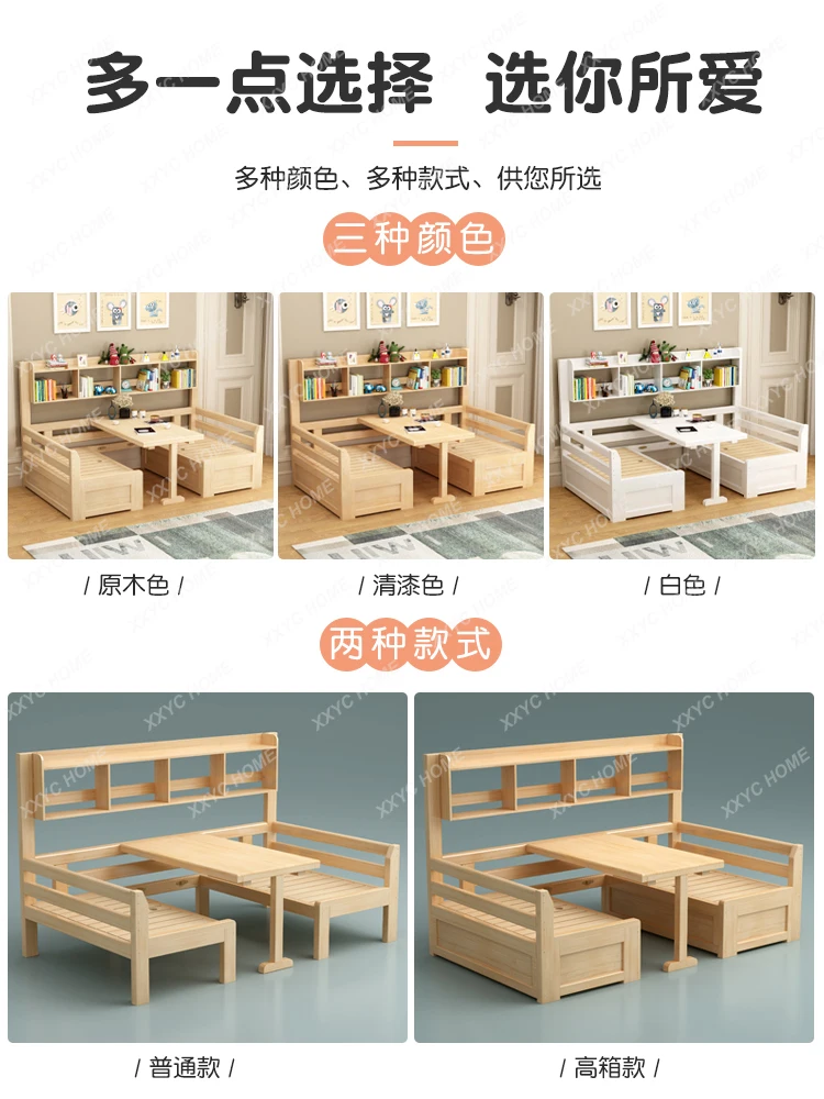 Masivnega Lesa Zložljiv Kavč Sedel in Ležal Multi-Funkcionalne Majhno Stanovanje Shranjevanje Dnevna Soba