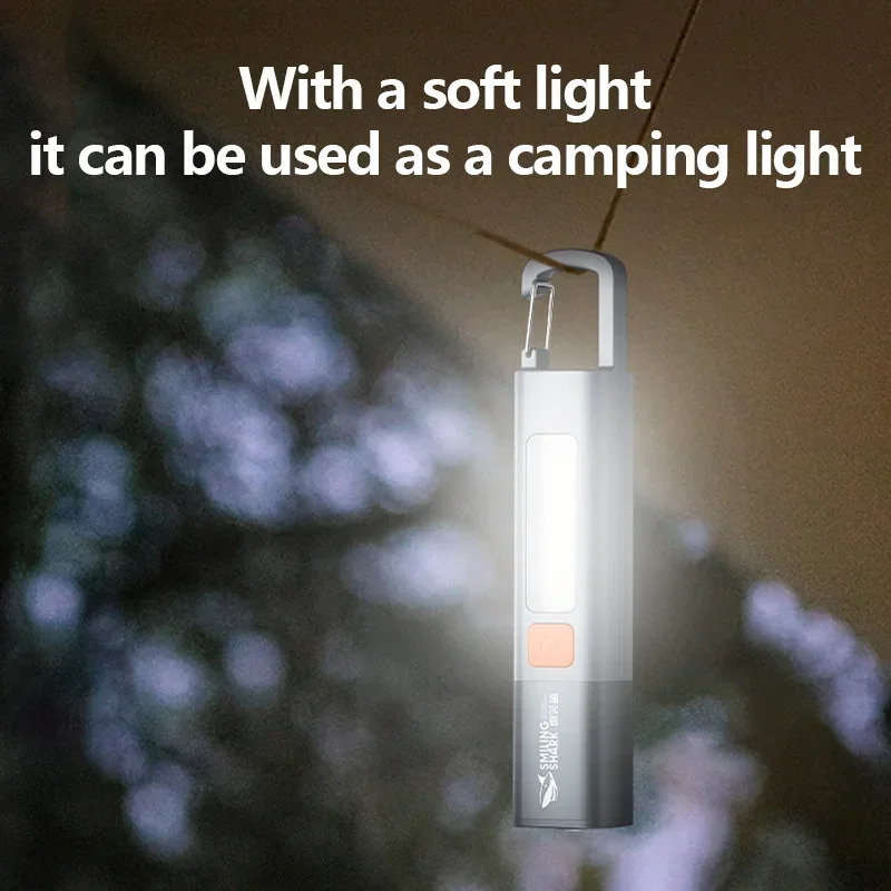 Mini LED Svetilka s Strani COB Super Svetle, Dolgo Bakla-obseg Zoomable Taborjenje Luč Zaklepanje Sponke Design Spremenljivka Poudarek Baklo