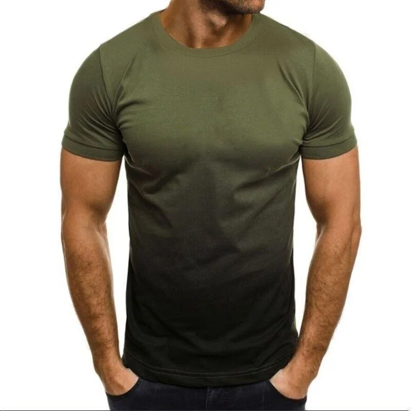 Moda za moške 3d Natisnjeni T-shirt Poletje Slim Šport Kratek Sleeved Majica s kratkimi rokavi