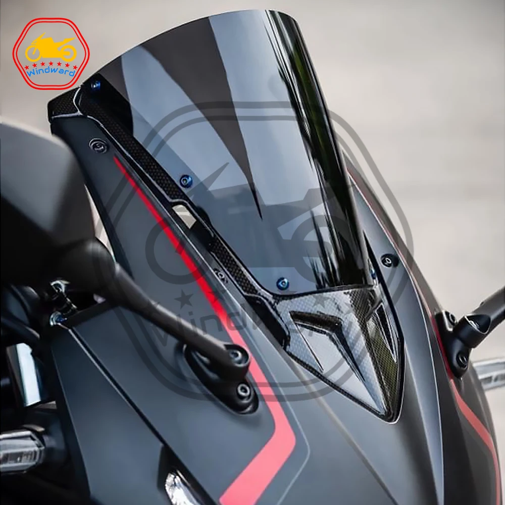 Motorno kolo Dodatki iz ogljikovih vlaken vetrobransko steklo deflektor šport dirke vetrobransko steklo Za Honda CBR500R 2019 2020 Double bubble