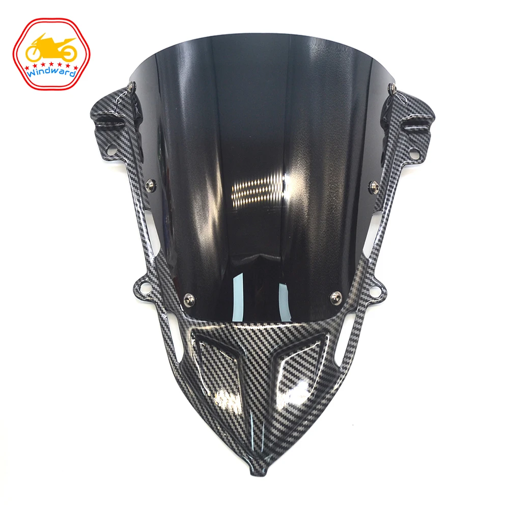 Motorno kolo Dodatki iz ogljikovih vlaken vetrobransko steklo deflektor šport dirke vetrobransko steklo Za Honda CBR500R 2019 2020 Double bubble