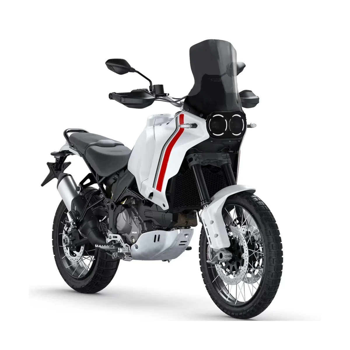 Motorno kolo Športno vetrobransko steklo Vetrobransko steklo, Vizir Deflektor za Ducati DesertX Puščavi X 2022 2023(Siva)