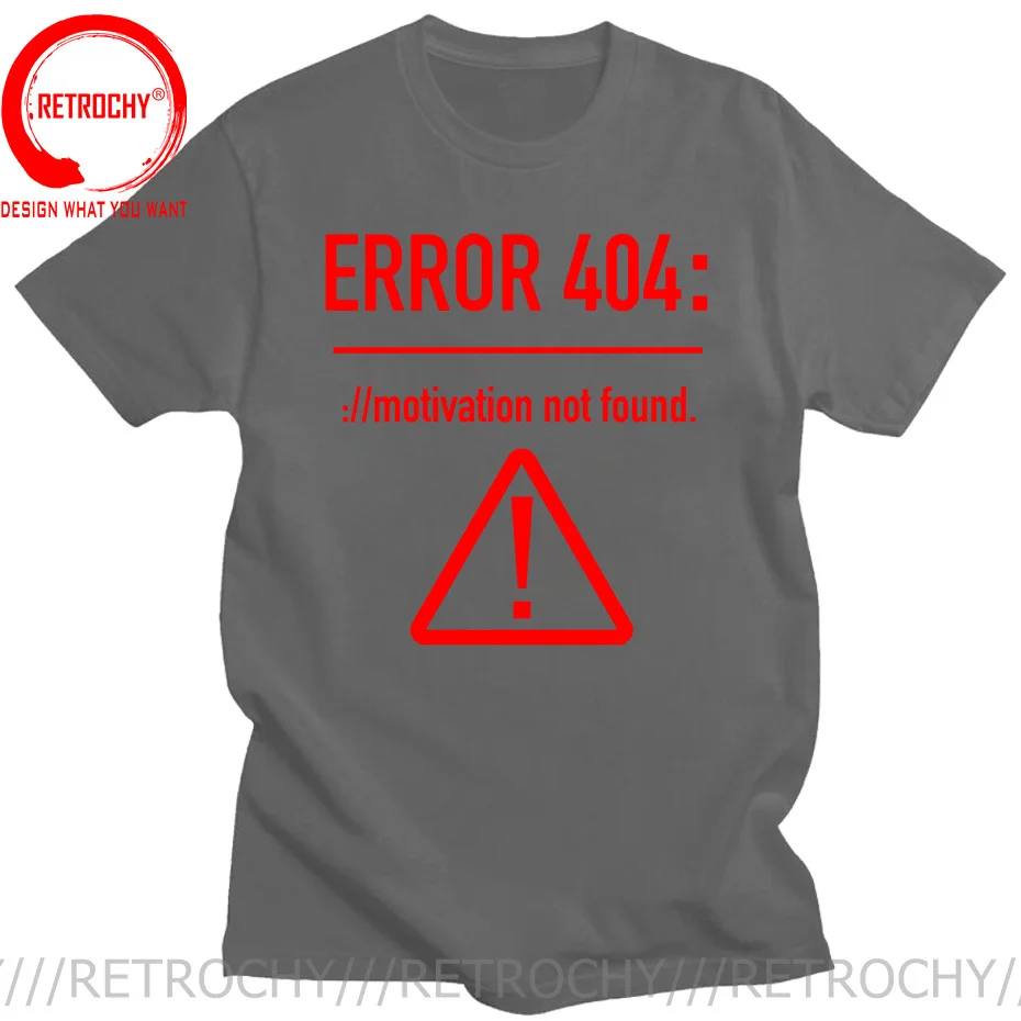 Moške Majice s kratkimi rokavi Smešno Črke Design Napaka 404 Motivacija Ne Najdete Bombaž Poletnih O-vratu Kratek Rokav Tee T-Shirt Plus Velikost 6XL