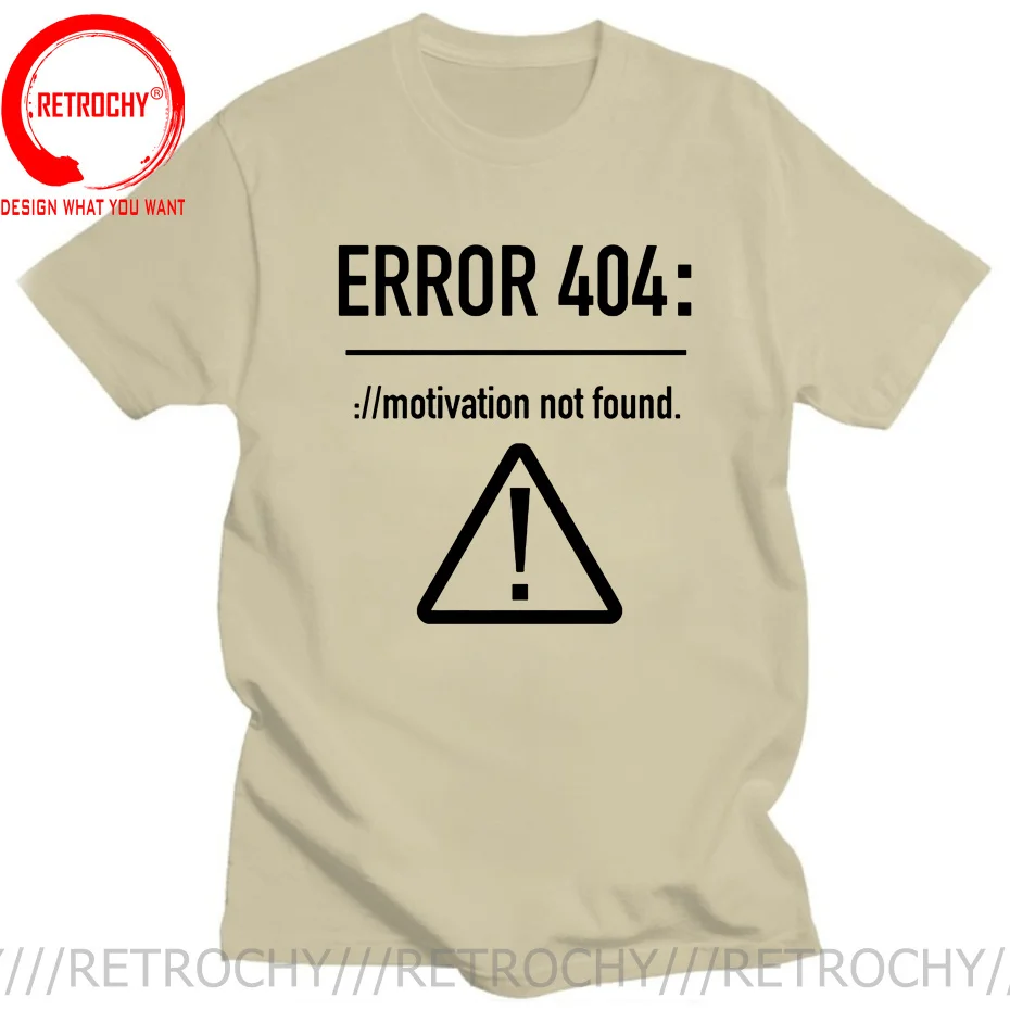 Moške Majice s kratkimi rokavi Smešno Črke Design Napaka 404 Motivacija Ne Najdete Bombaž Poletnih O-vratu Kratek Rokav Tee T-Shirt Plus Velikost 6XL