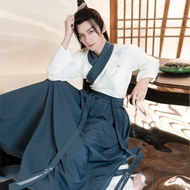 Moški Hanfu Mo Dao Zu Shi Cosplay Kostum Tradicionalni Kitajski Slog Mečevalec Fazi Cosplay Oblačila Človek Japonski Samuraj Kimono
