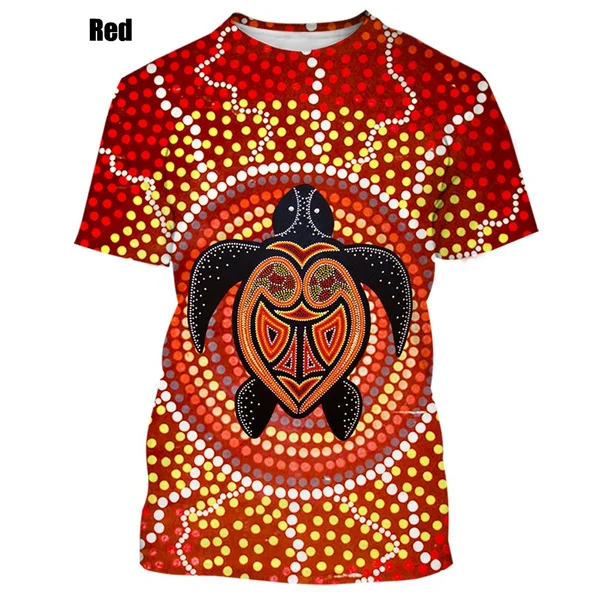 Moški/ženske Staroselskih Avtohtona Želva Pika Slikarstvo, Umetnost 3D Tiskanje Vrtoglavica Hipnotični Vrtinec Smešno T-Shirt