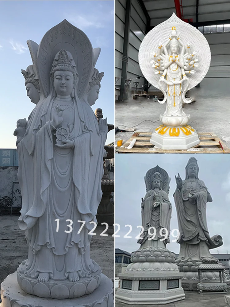 Naravno bel marmor granit modri kamen carving slavni slika Buda po meri tempelj Guanyin Maitreja Buda Tibera kralj bodhisa