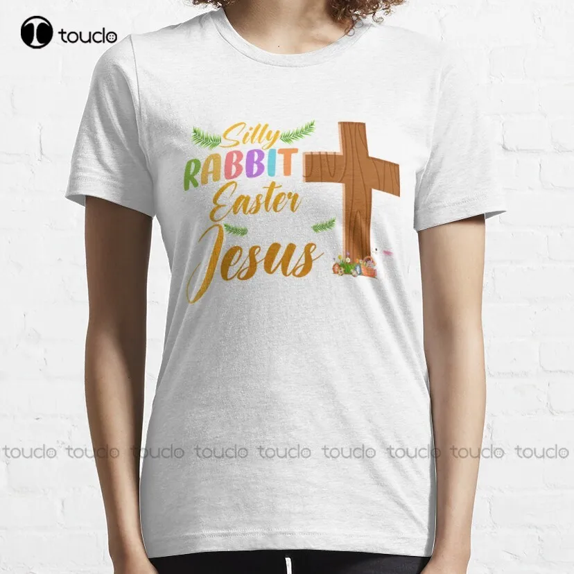 Neumno Velikonočni Zajec Je Za Jezusa Družinski Velikonočni Dan Klasičnih T-Shirt po Meri Aldult Teen Unisex Digitalni Tisk Tee Srajce Xs-5Xl