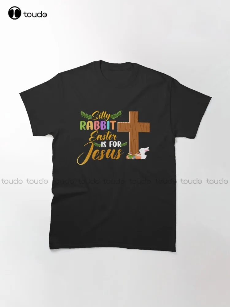 Neumno Velikonočni Zajec Je Za Jezusa Družinski Velikonočni Dan Klasičnih T-Shirt po Meri Aldult Teen Unisex Digitalni Tisk Tee Srajce Xs-5Xl