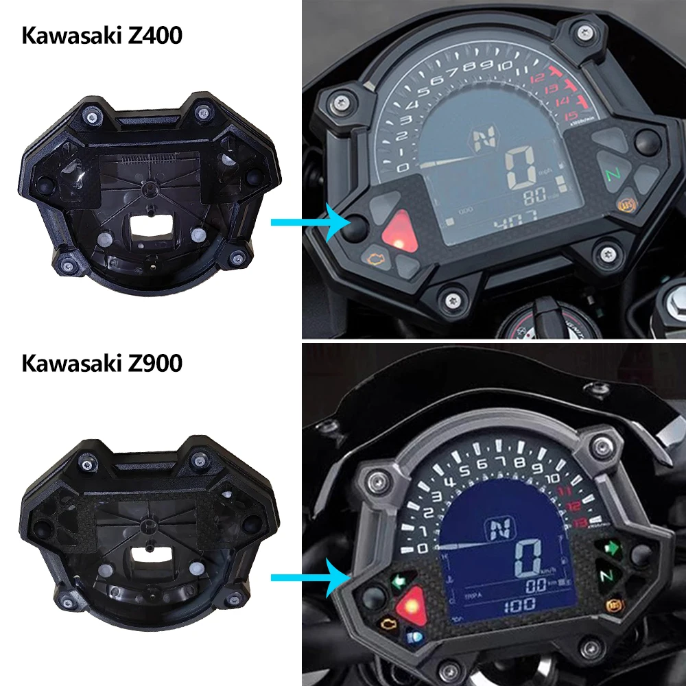 Nov Prihod za Kawasaki Z900 Z400 2017 2018 2019 Instrument Primeru Zajema Stanovanje Primeru Lupini merilnik Hitrosti merilnik vrtljajev Merilniki