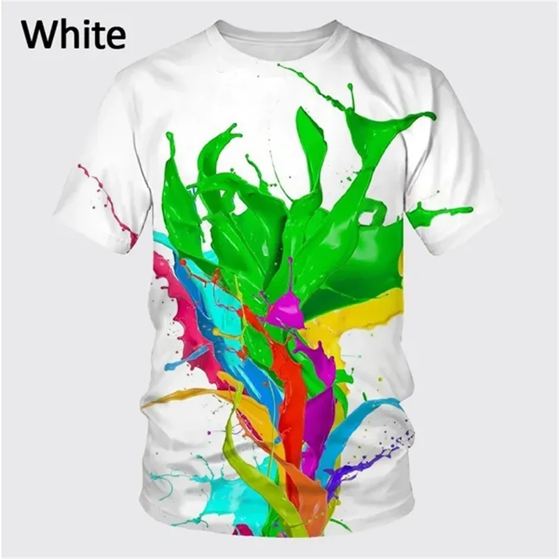Nove Modne Barve Grafitov Majica 3D Tiskanje Moške Poletne Priložnostne T-shirt Hip Hop Harajuku Moda Ulične Kratka Sleeved Majica