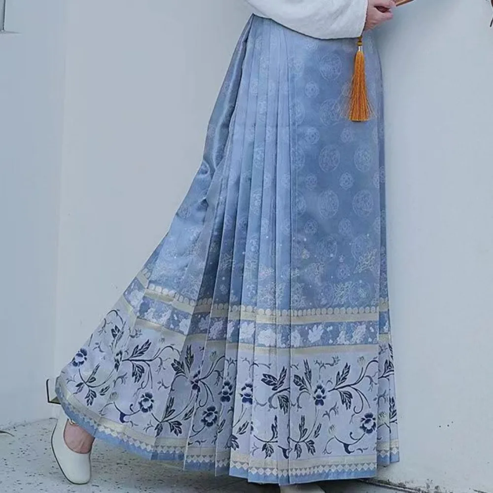 Novi Jesenski Dan Vintage Obleko Izboljšano Hanfu Žensk Čipke-up Konj Obraz Krilo Kitajski Slog Posodobili Hanbok Krilo