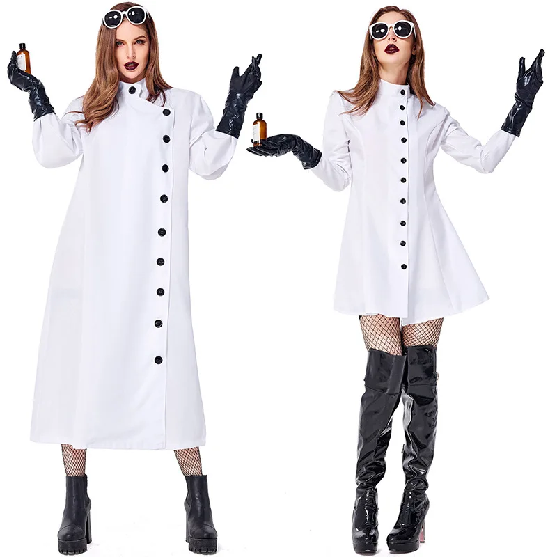 Odrasle Ženske, Znanstvenih Pošast Laboratory Raziskovalci Beli Plašč Znanstveniki Halloween Cosplay Obleko Kostume