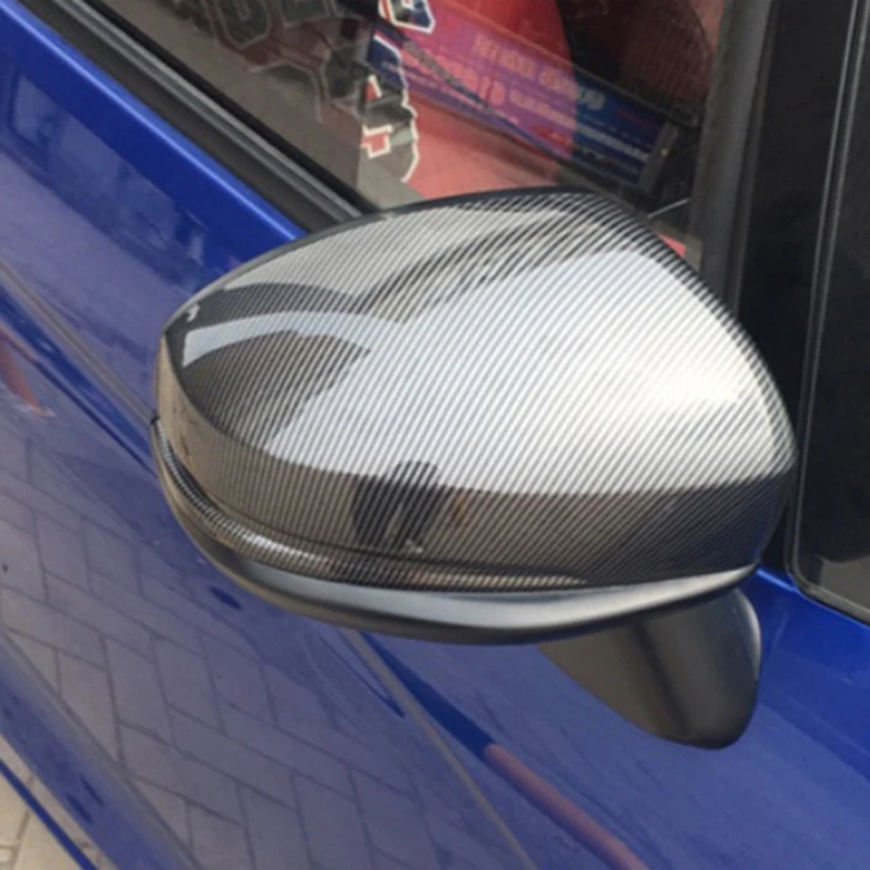 Ogljikovih Vlaken ABS Rearview Strani Zrcalni Trak Kuverta Trim za Honda Jazz Fit GK5 2014-2020