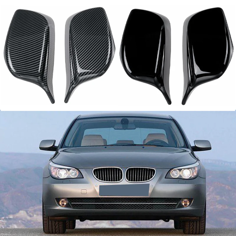 Ogljikovih Vlaken Avto Pogled od Zadaj Stranska Ogledala Pokrov Rearview Mirror Skp ABS Zamenjava Za BMW E60 E61 E63 E64 2003-2008 Dodatki