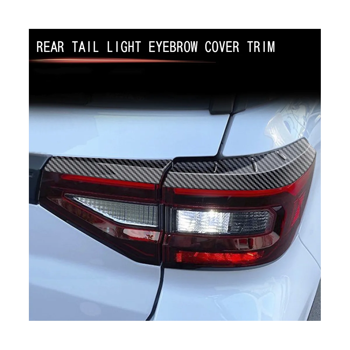 Ogljikovih Vlaken karoserije Zadnji Rep Svetlobe Okvir Palico Luč Kritje Trim Obrvi za Toyota Raize 200