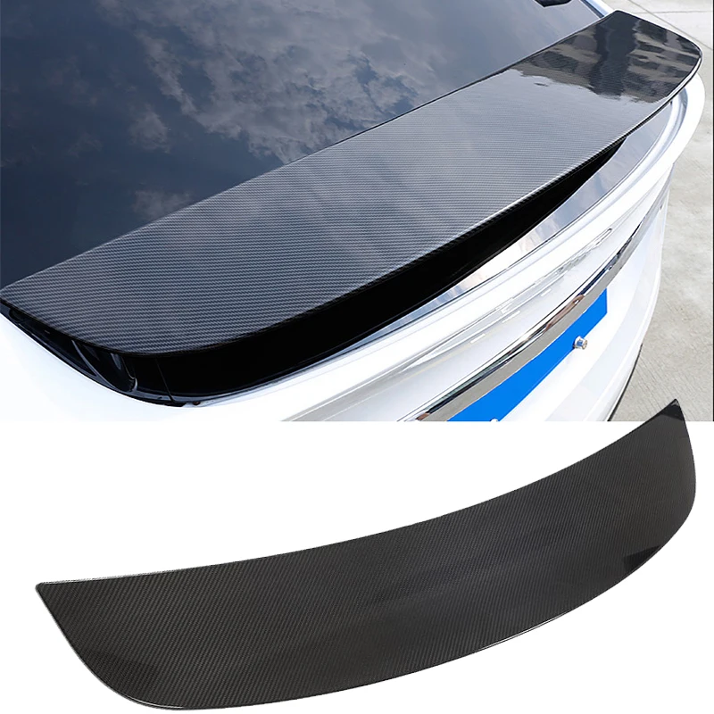 Ogljikovih Vlaken Zadaj Prtljažnik Spojler Krilo Za Tesla Model X SUV 2017 - 2020 Avto Zadaj Prtljažnik Boot Ustnice Krilo Spojler