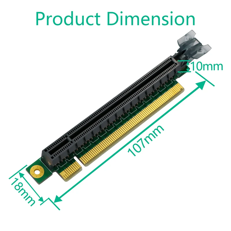 PCIE 16X Riser Card Adapter PCI Express 3.0 PCI-E PCI-E 16X Režo Pretvornik za 90 Stopinj Priključki za 1U 2U Strežnik Primeru Ohišje