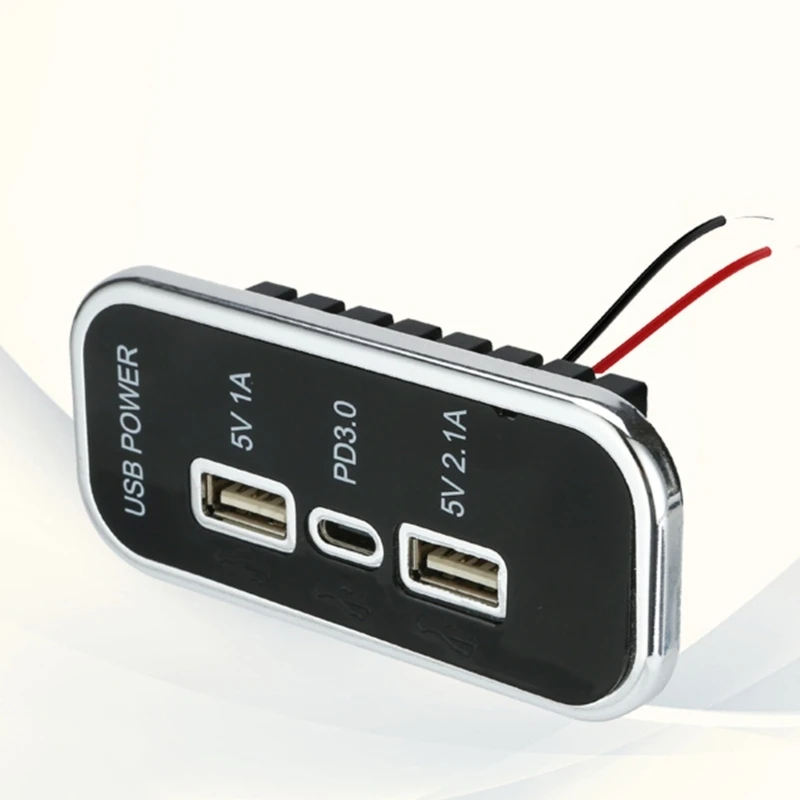 PD3.0 Dvojna Vrata USB Avto RVs Hitro Socket Adapter Vtičnice