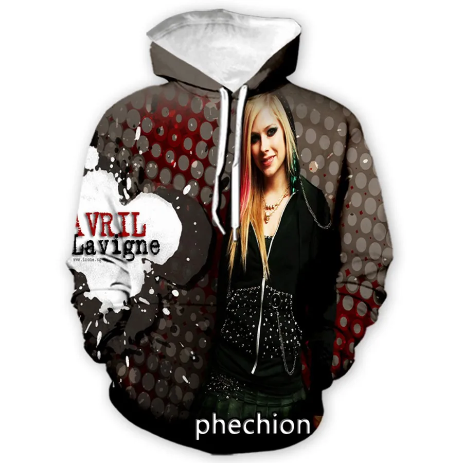 phechion Nove Modne Moške/Ženske Avril Lavigne 3D Tiskanja Dolg Rokav Hoodies Priložnostne Hoodies Moških Svoboden Športnem Puloverju A97
