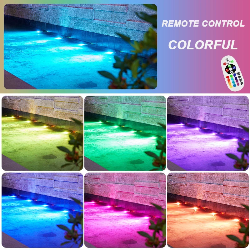 Podvodne Luči Doma Nepremočljiva Sedem Barve Potopljena Lučka Bazen Pozornosti Aquascape Dekorativni Vzdušje Fish Tank Razsvetljavo