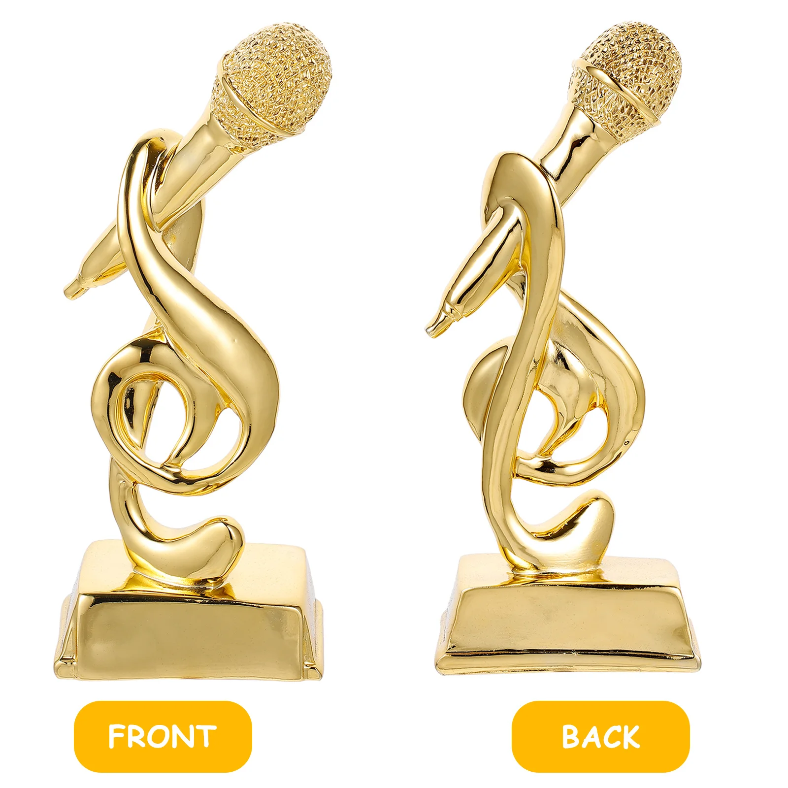Pokal Mikrofon Nagrado Stranka Trofeje Glasbo, Petje Nagrade Karaoke Zlato Zlati Mikrofon Opomba Smešno Kip Glasbeno Tekmovanje