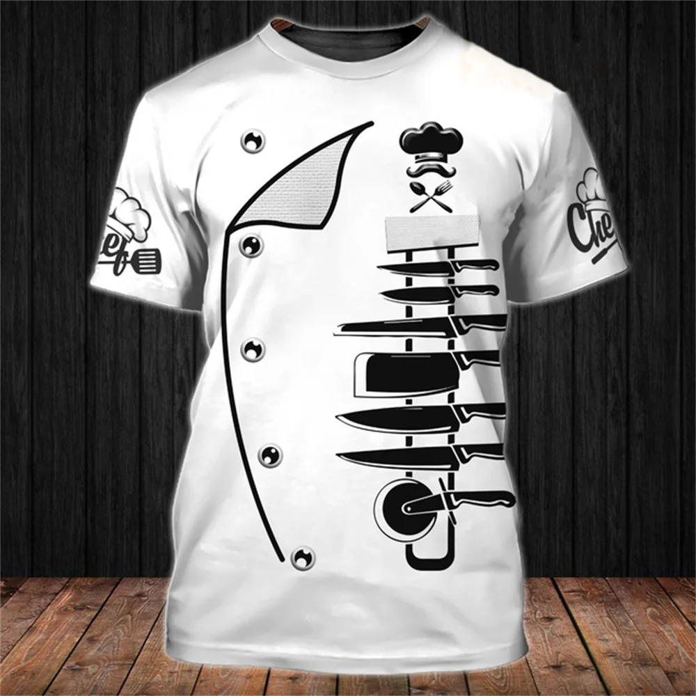 Poletne Moške Kuhar Kratek Rokav T-shirt 3D Tiskanih Moške Retro Punk Street O Vratu Prevelik Kratek Rokav Vrh Prevelik Moški