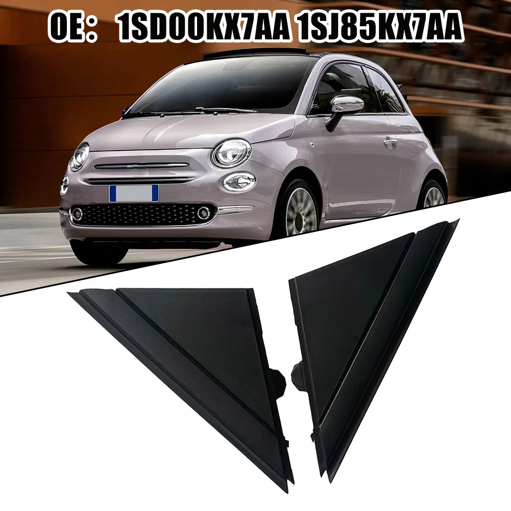 Premium Mat Črna Vrata Ogledalo Zastavo Kritje za Fiat 500 je Združljiv z Fiat 500, 2012 2019 1SD00KX7AA 1SJ85KX7AA