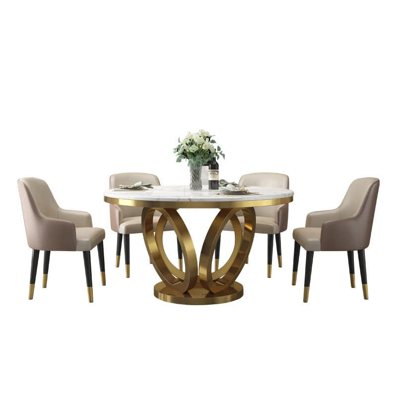 Preprost jedilno mizo, majhno velikost gospodinjstva, rotacijska miza, okrogla rock slab, marmorja, high-end okrogle mize in stoli