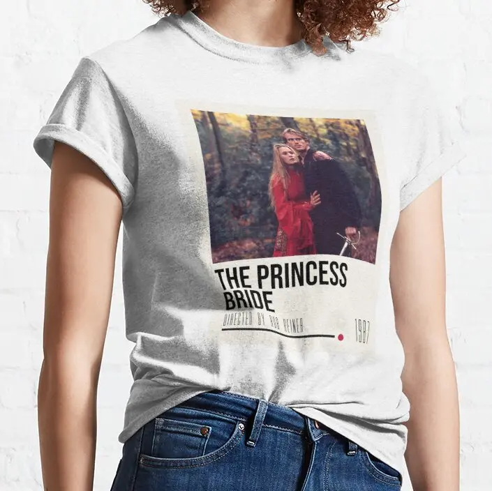 Princesa Nevesta Filmski Plakat Klasičnih T-Shirt po Meri Darilo Smešno Ulične Umetnosti Risanka Tee Xs-5Xl Unisex Digitalni Tisk