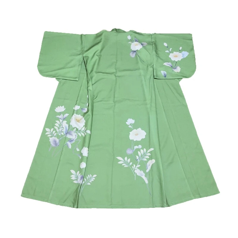 Retro Slog Žensk Dolgo Obleko Zelene Barve Tradicionalni Japonski Kimono Fotografije Oblačil Cosplay Kostum Klasičnih Yukata Robe