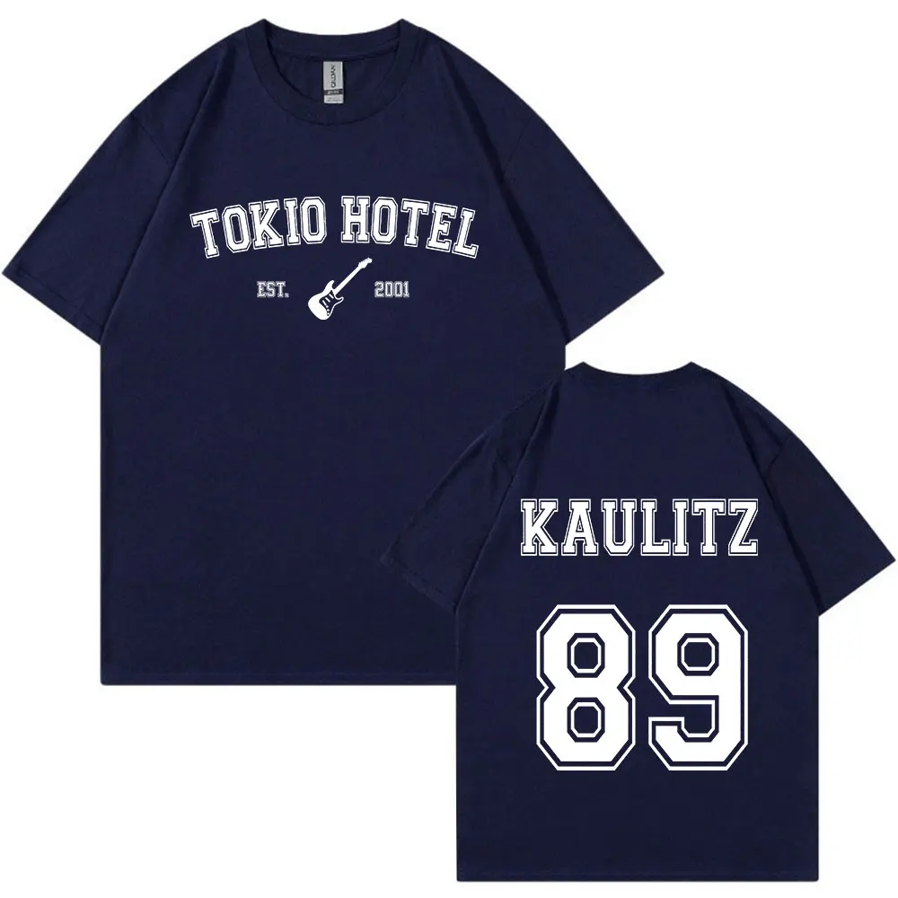 Rock Band Tokio Hotel Kaulitz Retro Graphic Majica s kratkimi rokavi Moški Hip Hop Trend Majica s kratkimi rokavi Moški Modni Bombaž Prevelike majice Ulične