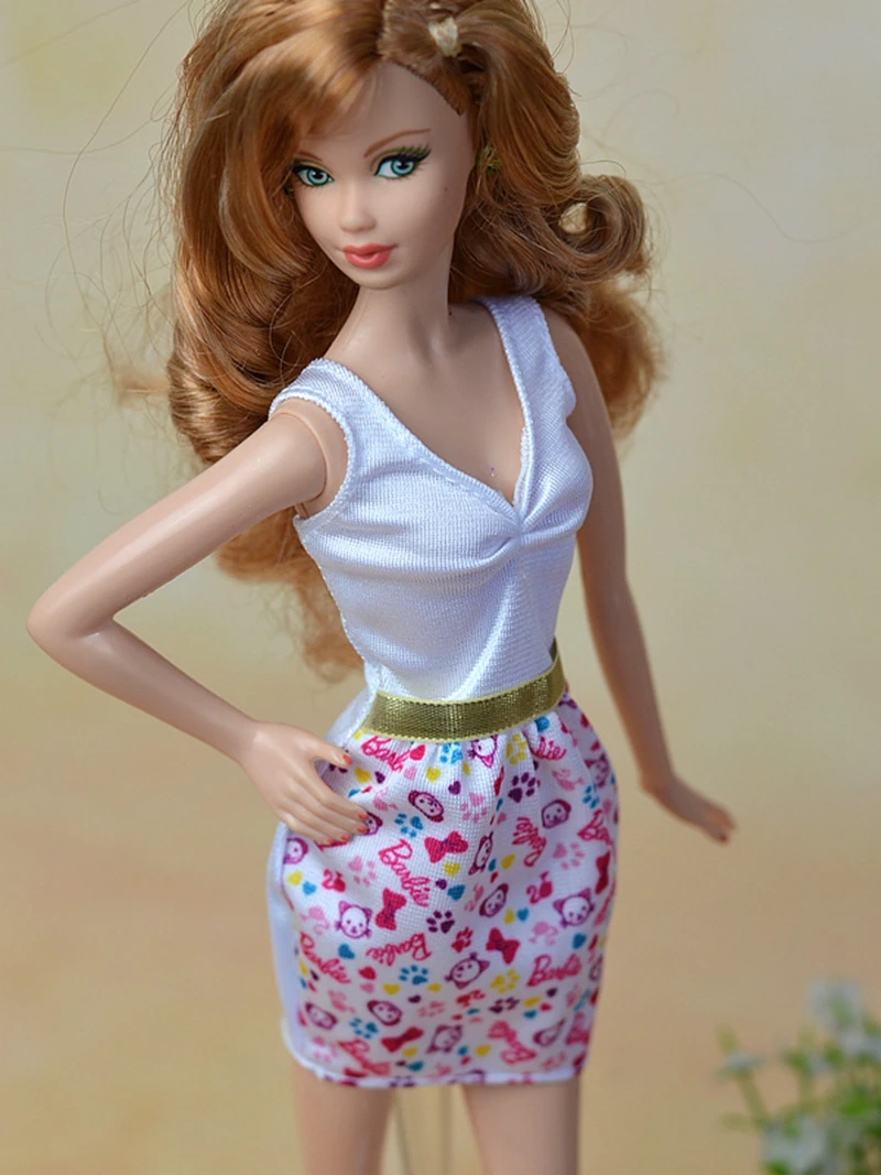Roza & White Enem Kosu Vzročno Nositi Obleko Za Barbie Lutke Urad Dama Obleko Lutka Obleko Za 1/6 BJD Lutka Pribor Otroci Igrače