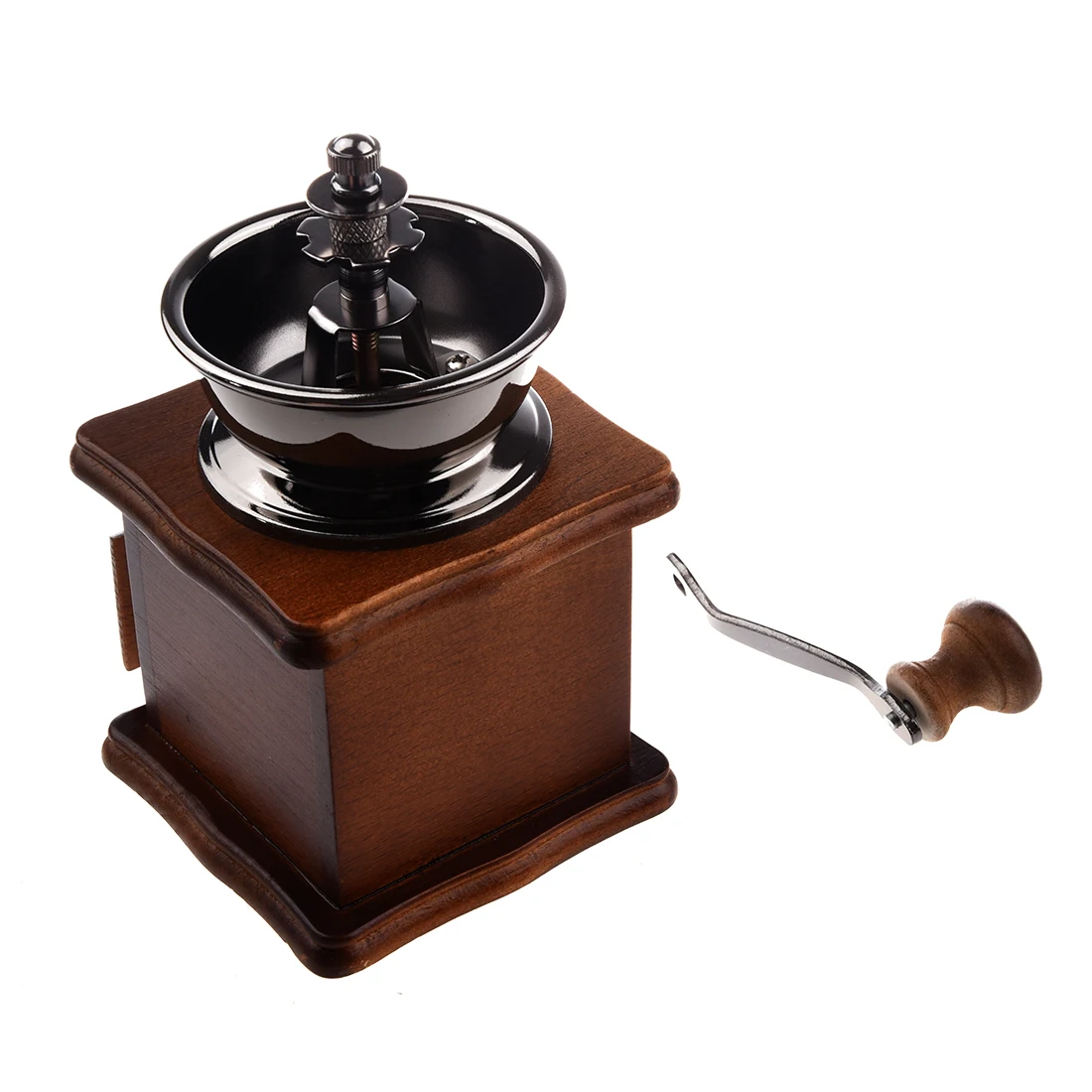 Ročni mlinček za kavo Les / kovina strani mlin Spice mlin (les barva)