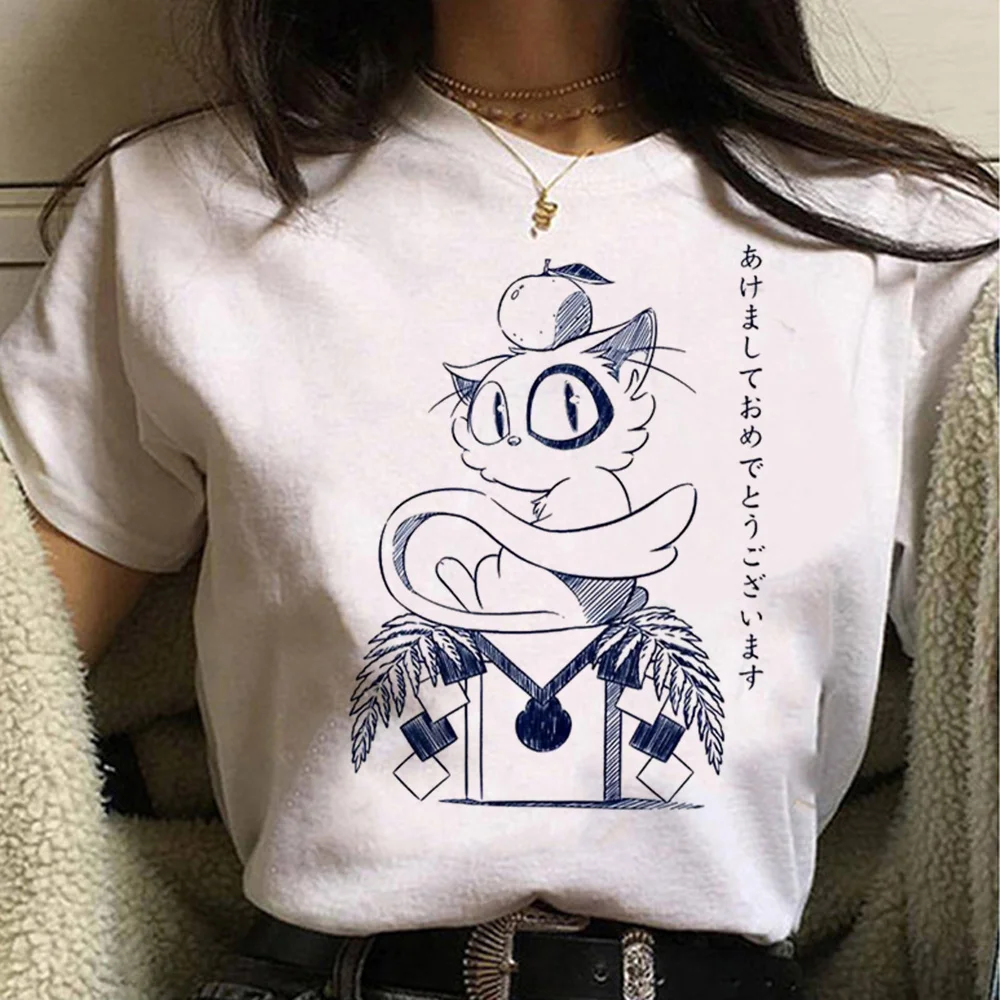 Suzume majica s kratkimi rokavi ženske ulične vrh ženskega grafika 2000 oblikovalec oblačil