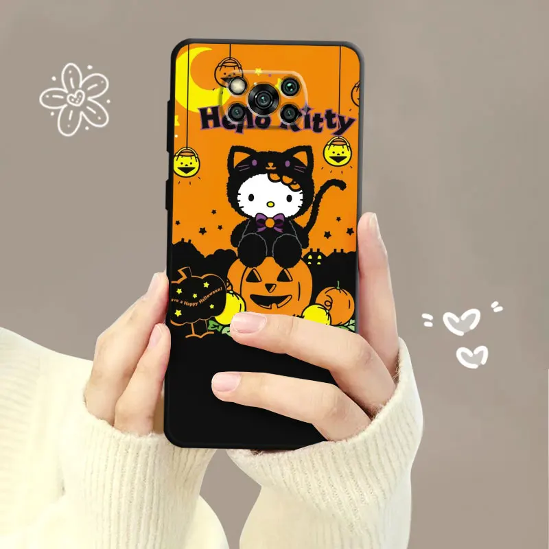 Telefon Primeru Za Xiaomi POCO X3 NFC X4Pro X5 M3 F5 Pro F1 za Moj 11 12 Lite 13 10T 11T 12X 9 9T Happy Halloween Hello Kitty