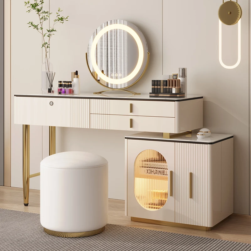 Toaletno mizico, toaletno mizico, skladiščenje kabinet, integrirano rock ploščo občutek, nov slog