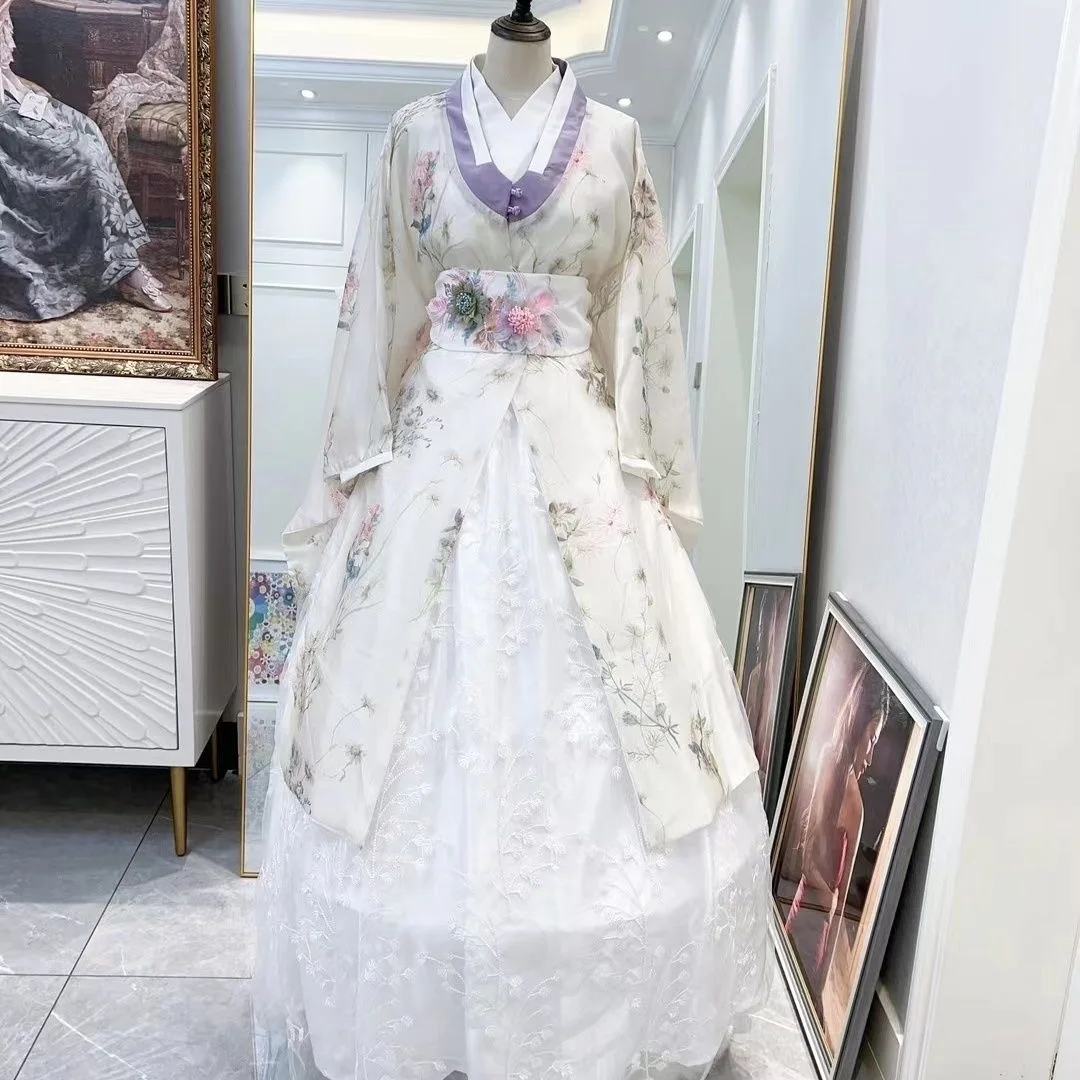 Tradicionalni Korejski Oblačila Hanbok Obleka Ženske Sodišče Narodna Noša Vezenje Hanbok Mujer Ples Cosplay Izvesti Poročni Komplet