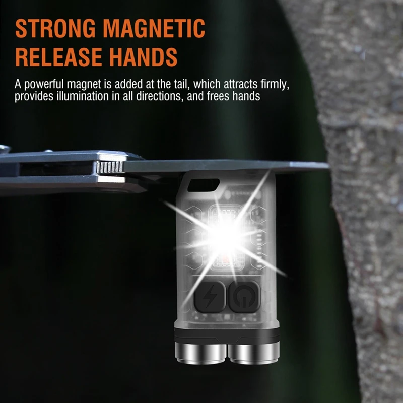 V3 Keychain EOS Prenosna Svetilka 900LM Tip-C za ponovno Polnjenje Z Magnetno Tailcap Mini delovna svetilka Za Kampiranje