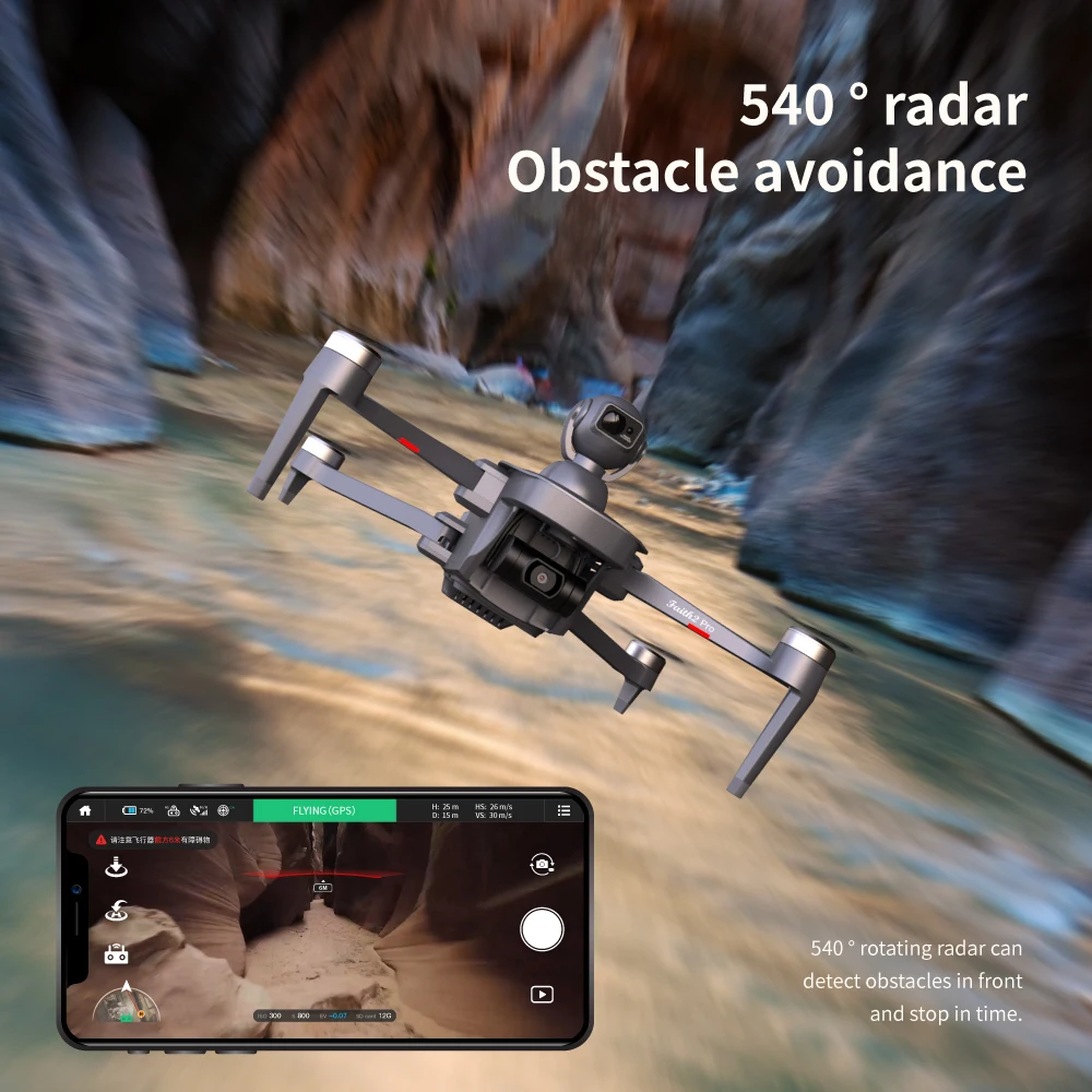 Vera 2pro Drone,3-Osni Gimbal Fotoaparat,4K Video,5 Smeri Ovire Zaznavanja,32 Min Polet Čas,6 km Video Prenos