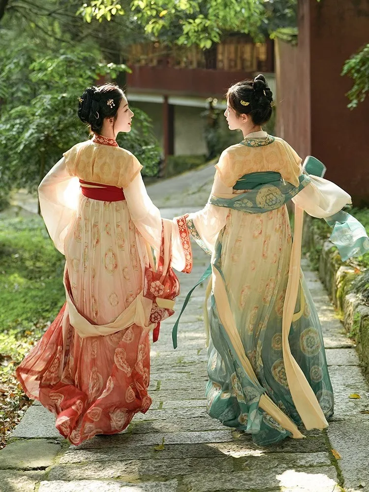 Vroče prodaje Hanfu Kostum Ženske Krilo Velike Sleeve Majica s Svilo, Izboljšano Elegantna Vila Kitajski Stil