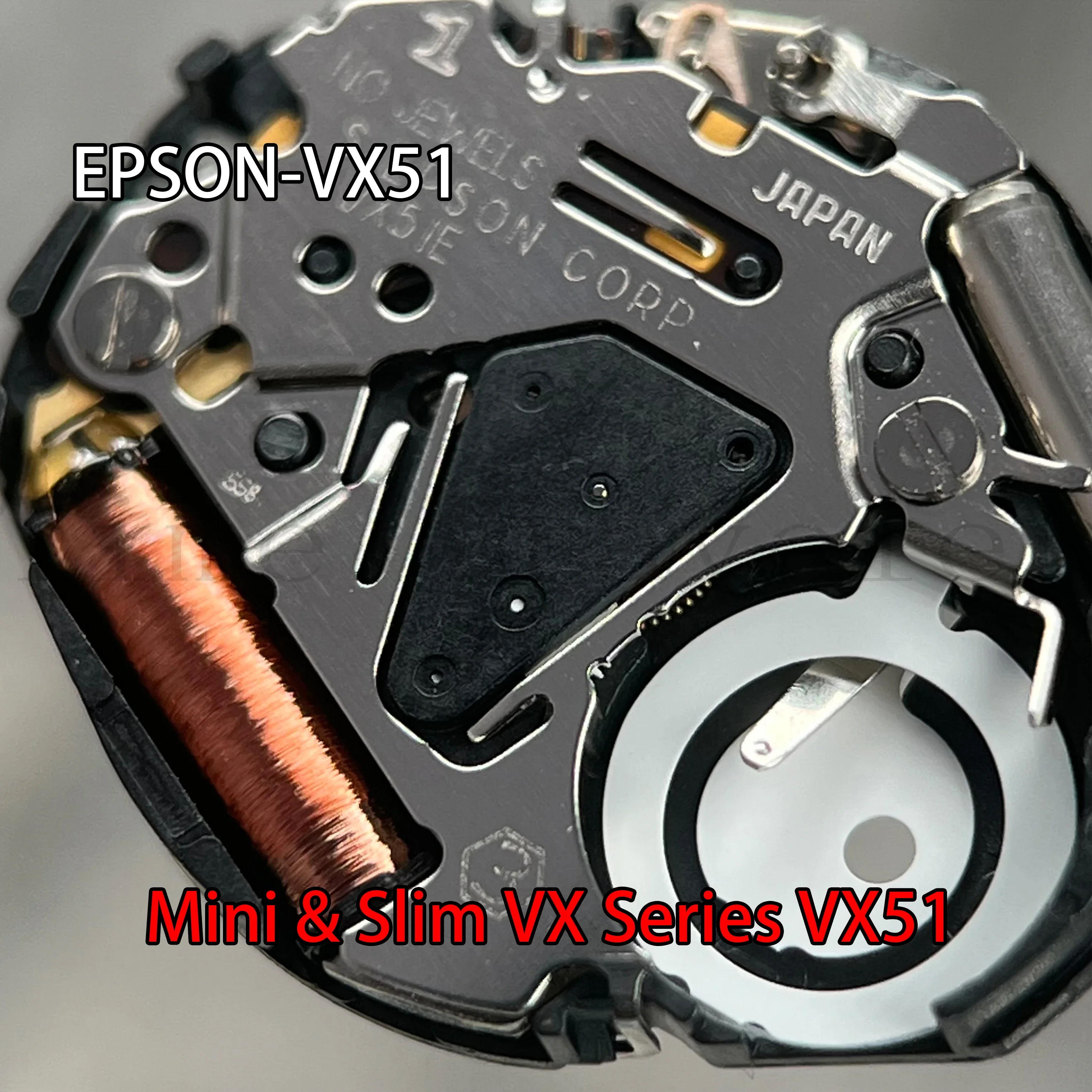 VX51 Japonska Prave MINI & SLIM Serije VX51E Kvarčni Gibanje, Velikost: 6 3/4 x 8
