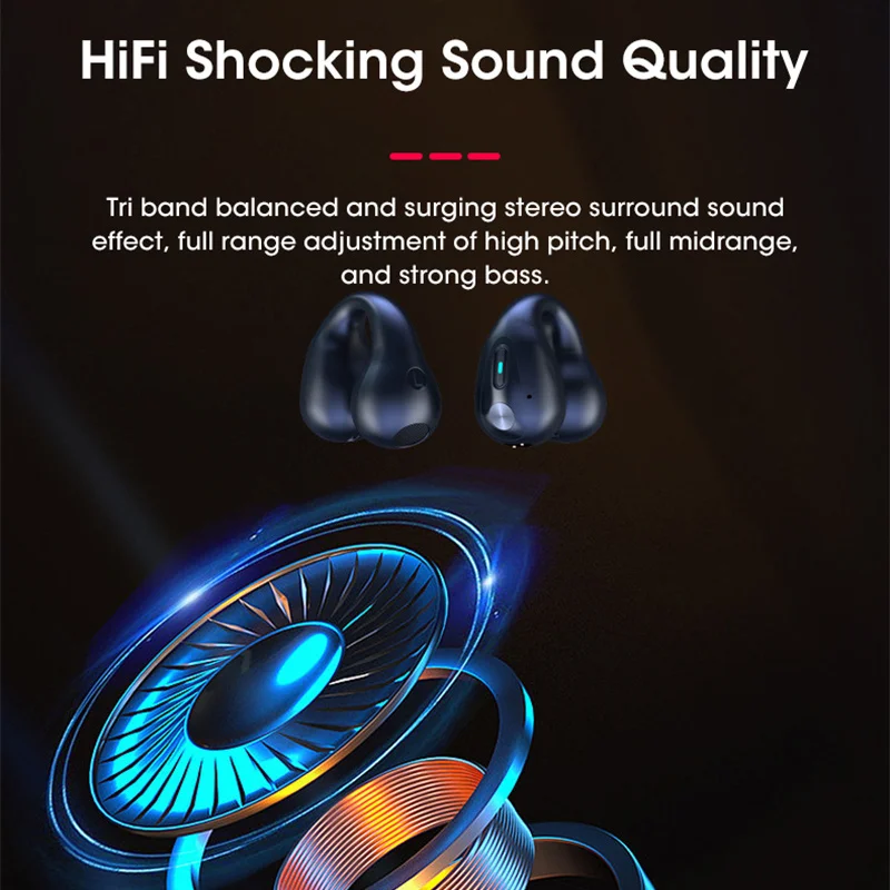 XM-Mijia Kostne Prevodnosti TWS Čepkov Ambie Zvok Earcuffs Uho Uhan Brezžične Bluetooth Slušalke Auriculares Športne Slušalke