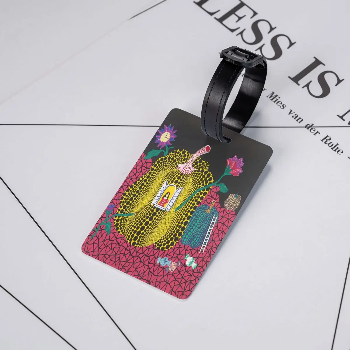 Yayoi Kusama Abstraktnega Slikarstva Prtljage Oznako za Kovčke Smešno Prtljage Oznake Zasebnosti Kritje Ime, ID Card
