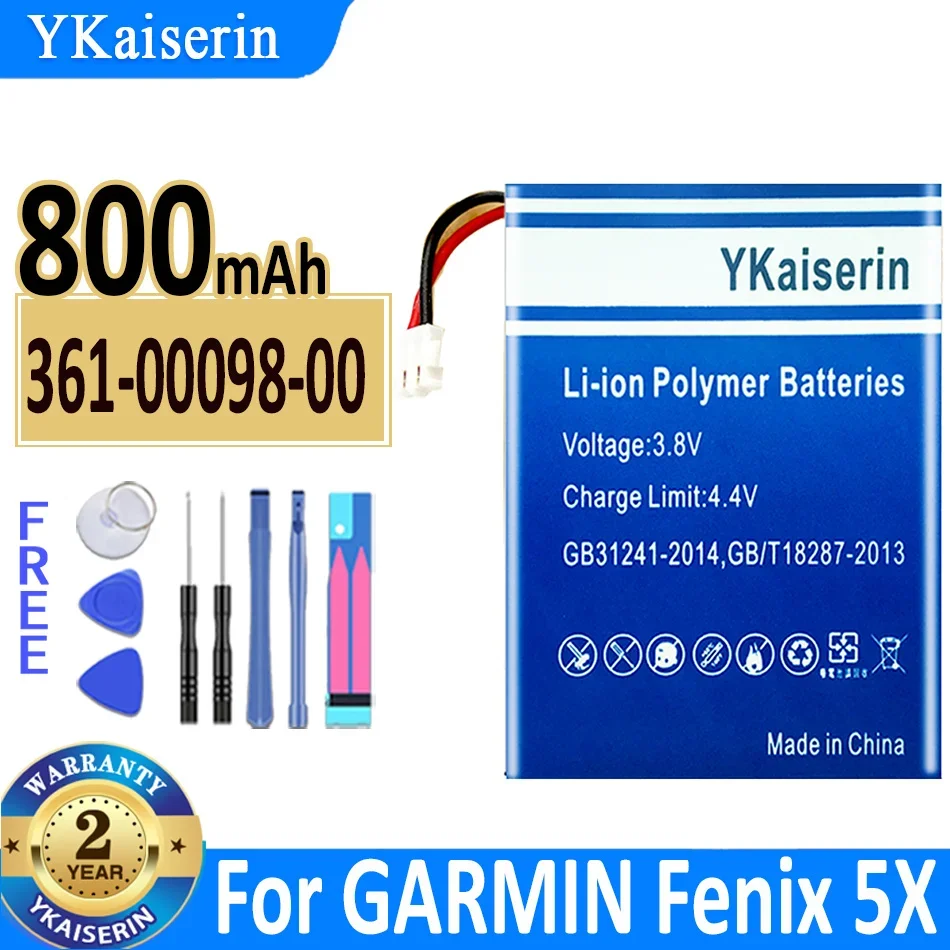 YKaiserin Baterija Za GARMIN Fenix 5X GPS/ViVOACTIVE 3/Nuvi/GPS Nuvi 1200 1205 1205W 1250 1255W 1260 150T 30 40 watch Batterij