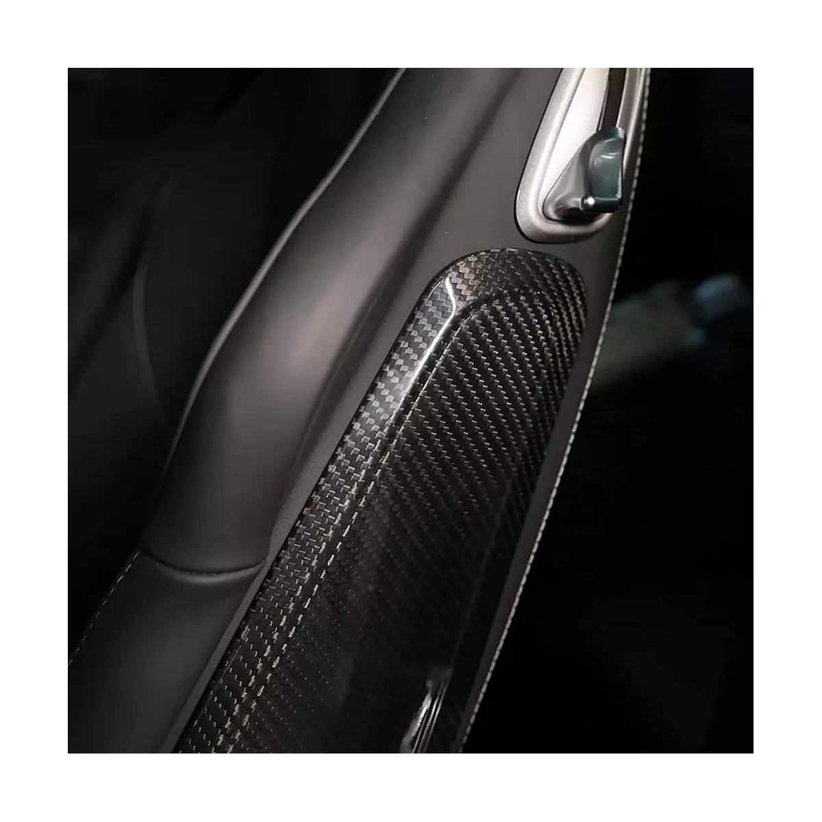 Za Porsche 911 718 2015-2020 Suho Ogljikovih Vlaken Sedežu Plošča Pokrov Trim Nalepke Za Dekoracijo Avtomobilov